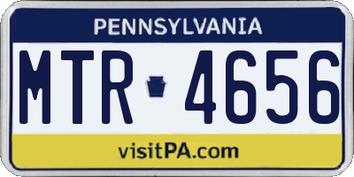PA license plate MTR4656