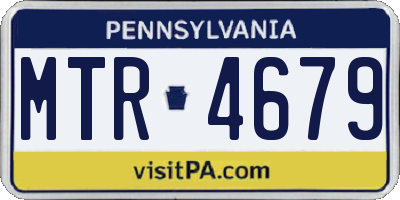 PA license plate MTR4679