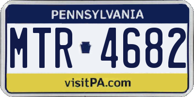 PA license plate MTR4682
