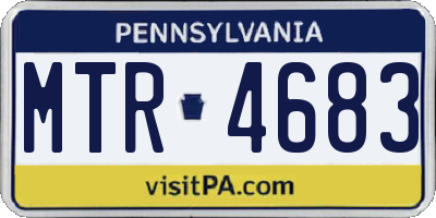 PA license plate MTR4683