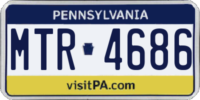 PA license plate MTR4686