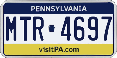 PA license plate MTR4697