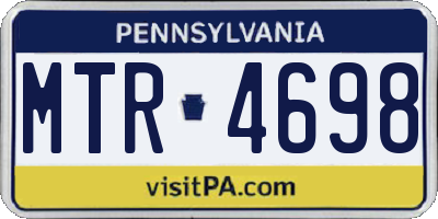 PA license plate MTR4698