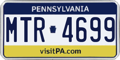 PA license plate MTR4699