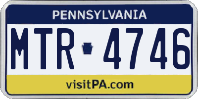 PA license plate MTR4746