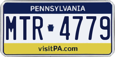 PA license plate MTR4779
