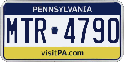 PA license plate MTR4790