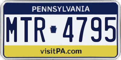 PA license plate MTR4795