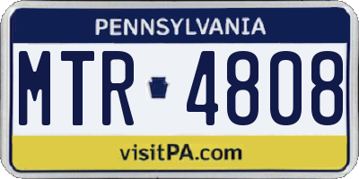 PA license plate MTR4808