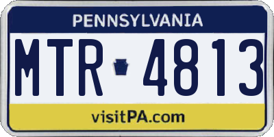 PA license plate MTR4813