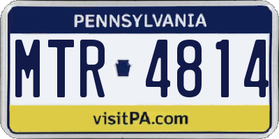 PA license plate MTR4814