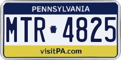 PA license plate MTR4825