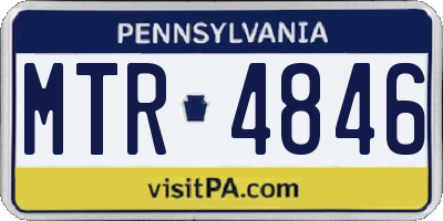 PA license plate MTR4846