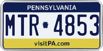 PA license plate MTR4853