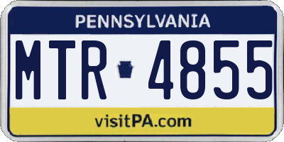 PA license plate MTR4855