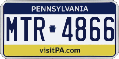PA license plate MTR4866