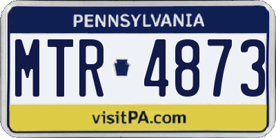PA license plate MTR4873