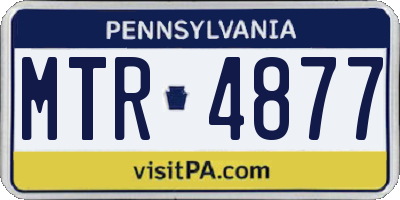 PA license plate MTR4877