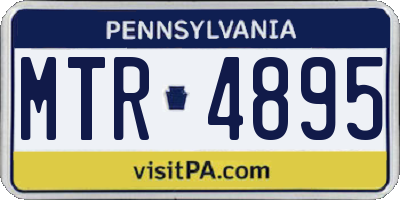 PA license plate MTR4895