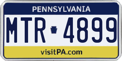 PA license plate MTR4899