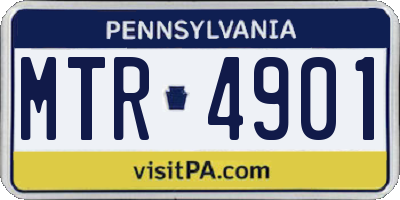 PA license plate MTR4901