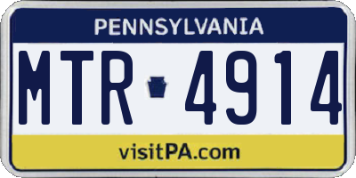 PA license plate MTR4914