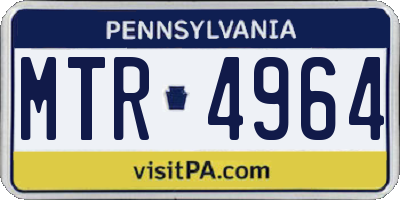PA license plate MTR4964