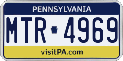 PA license plate MTR4969
