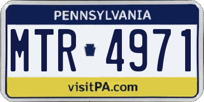 PA license plate MTR4971