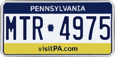 PA license plate MTR4975