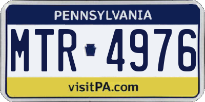 PA license plate MTR4976