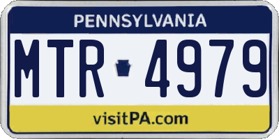 PA license plate MTR4979