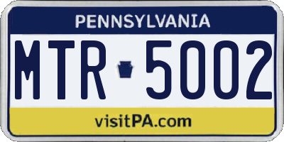 PA license plate MTR5002