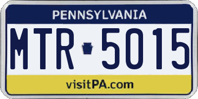 PA license plate MTR5015