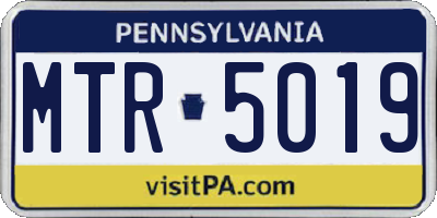 PA license plate MTR5019