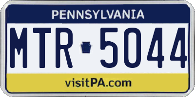 PA license plate MTR5044