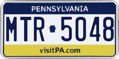 PA license plate MTR5048