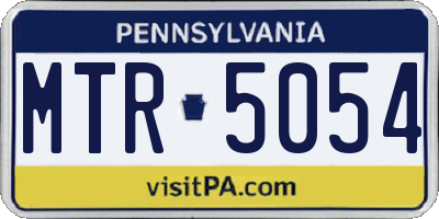 PA license plate MTR5054