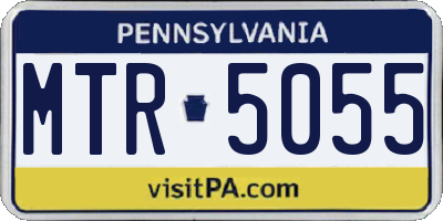PA license plate MTR5055