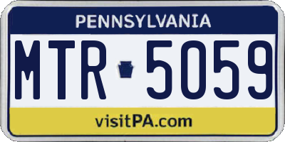 PA license plate MTR5059