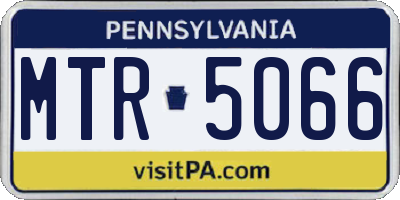 PA license plate MTR5066