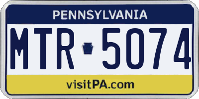 PA license plate MTR5074