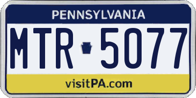 PA license plate MTR5077