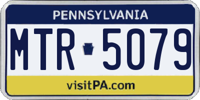 PA license plate MTR5079