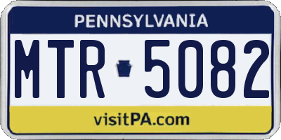 PA license plate MTR5082