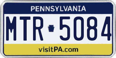 PA license plate MTR5084