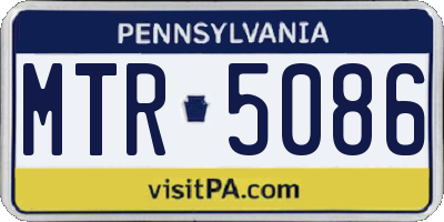 PA license plate MTR5086