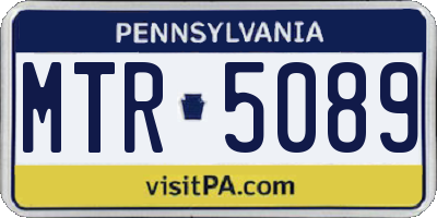 PA license plate MTR5089
