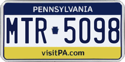 PA license plate MTR5098