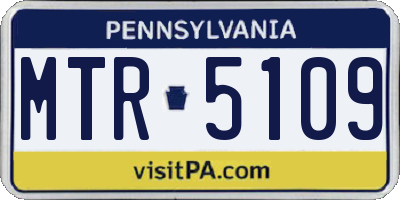 PA license plate MTR5109